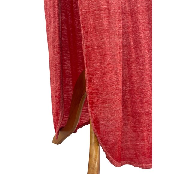 NWT Free People Casual Cold Shoulder Side Slits Relaxed Boho Jersey Maxi Dress - Picture 9 of 16